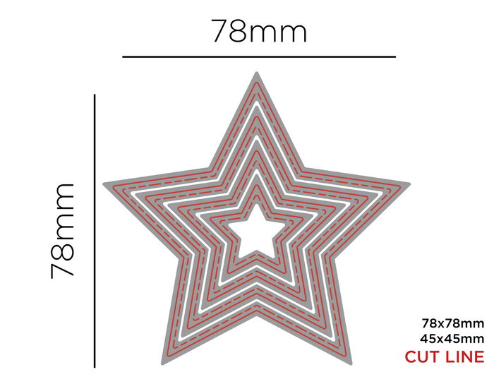 Misskuty Lot de 4 emporte-pièces fins ZAG Formes géométriques Étoiles Misskuty Lot de 4 emporte-pièces fins ZAG Formes géométriques Étoiles