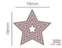 Misskuty Lot de 4 emporte-pièces fins ZAG Formes géométriques Étoiles
