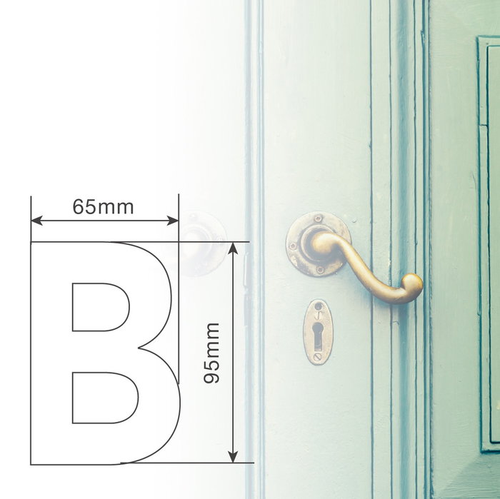 Hantums Lettre de porte B en acier inoxydable avec adhésif Hantums Lettre de porte B en acier inoxydable avec adhésif