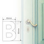 Hantums Lettre de porte B en acier inoxydable avec adhésif
