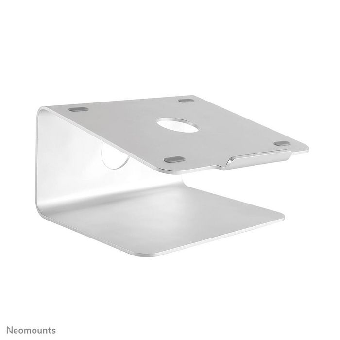 Neomounts Support NSLS050 pour Ordinateur Portable Aluminium, Pivotant 360°, Compatible 10-17 Pouces, Refroidissement, Antidérapant