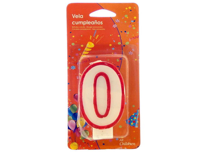 Arte Regal Bougie Anniversaire Chiffre 0 1.5x14x7 cm (Set de 72) Arte Regal Bougie Anniversaire Chiffre 0 1.5x14x7 cm (Set de 72)