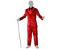 atosa Déguisement de Vampire en Costume Rouge avec Cravate pour Homme Adulte