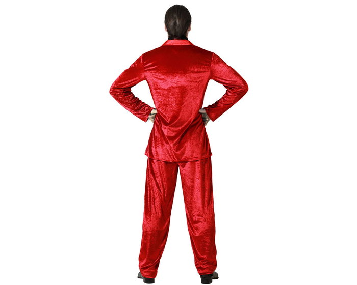 atosa Déguisement de Vampire en Costume Rouge avec Cravate pour Homme Adulte atosa Déguisement de Vampire en Costume Rouge avec Cravate pour Homme Adulte