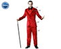 atosa Déguisement de Vampire en Costume Rouge avec Cravate pour Homme Adulte