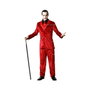 atosa Déguisement de Vampire en Costume Rouge avec Cravate pour Homme Adulte