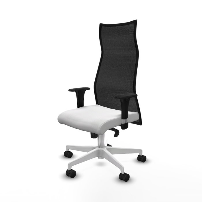 Piqueras y Crespo Chaise de Bureau Albacete Blanc et Noir