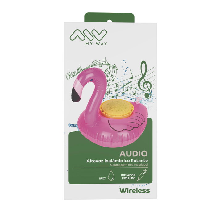 Myway Enceinte Bluetooth Flottante Flamenco avec IP67, 3W, Autonomie 2,5h, Flamant Rose Myway Enceinte Bluetooth Flottante Flamenco avec IP67, 3W, Autonomie 2,5h, Flamant Rose