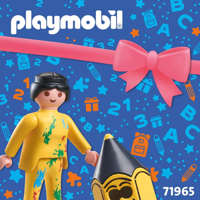 Playmobil - Jouet Premier Jour d'École Set 71965 - Figurine avec Enseignante, Accessoires et Cartable - Jouet Éducatif Enfant 4 Ans et Plus