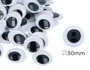 Innspiro 1000 yeux mobiles adhésifs blanc et noir 30mm