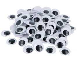 Innspiro 1000 yeux mobiles adhésifs blanc et noir 30mm