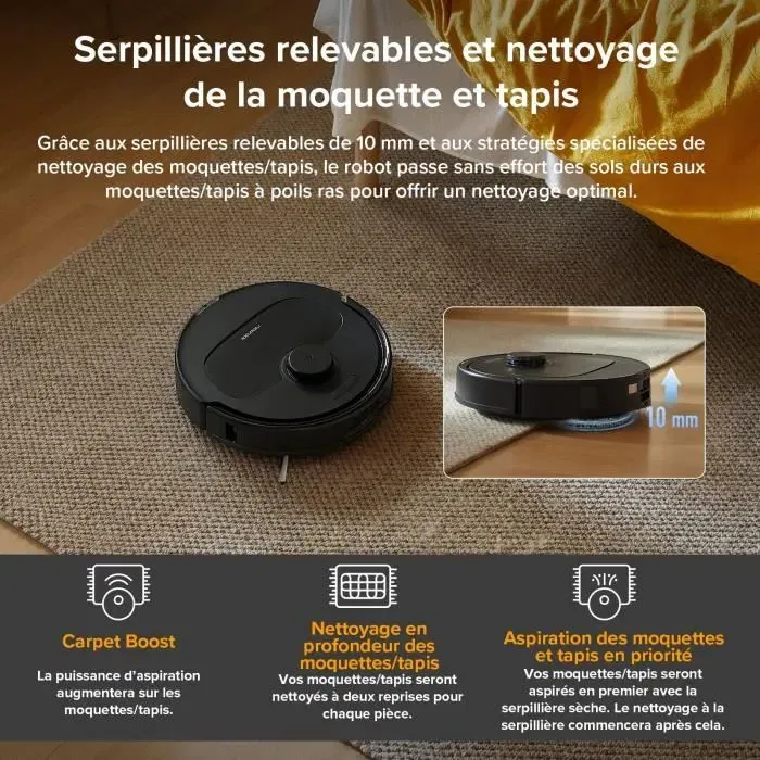 Roborock QR 598 - Aspirateur Robot Laveur avec Station Multifonctionnelle, Aspiration 8000 Pa, Technologie Anti-Enchevêtrement, Autonomie 180 min Roborock QR 598 - Aspirateur Robot Laveur avec Station Multifonctionnelle, Aspiration 8000 Pa, Technologie Anti-Enchevêtrement, Autonomie 180 min