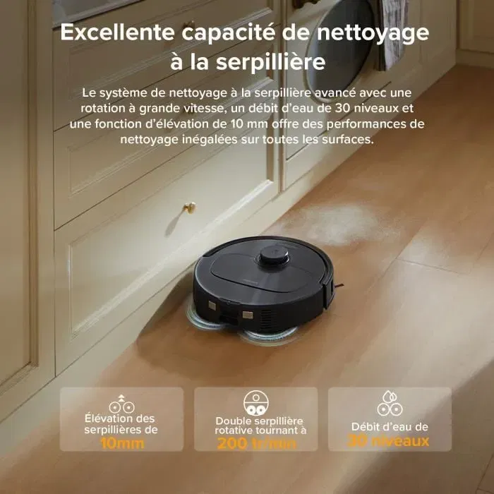 Roborock QR 598 - Aspirateur Robot Laveur avec Station Multifonctionnelle, Aspiration 8000 Pa, Technologie Anti-Enchevêtrement, Autonomie 180 min Roborock QR 598 - Aspirateur Robot Laveur avec Station Multifonctionnelle, Aspiration 8000 Pa, Technologie Anti-Enchevêtrement, Autonomie 180 min