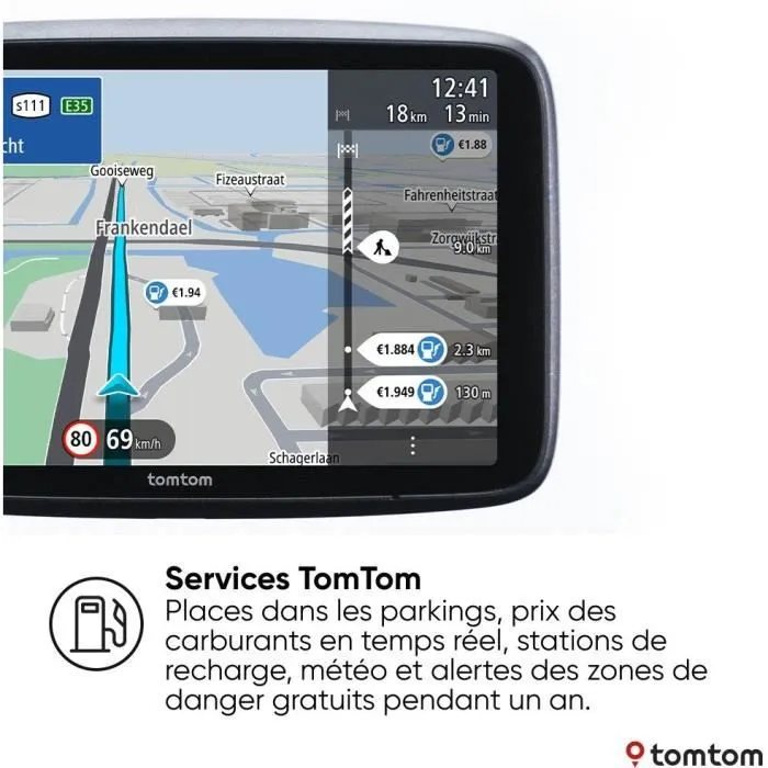 TomTom GO Superior 7 - GPS Voiture 7 pouces avec TomTom Traffic, cartes Monde et 2 ans de services Premium inclus