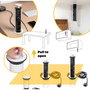 Emuca Multiconnecteur élevable Vertikal, 3 prises Schuko, 1 USB-A, 2 USB-C, Blanc