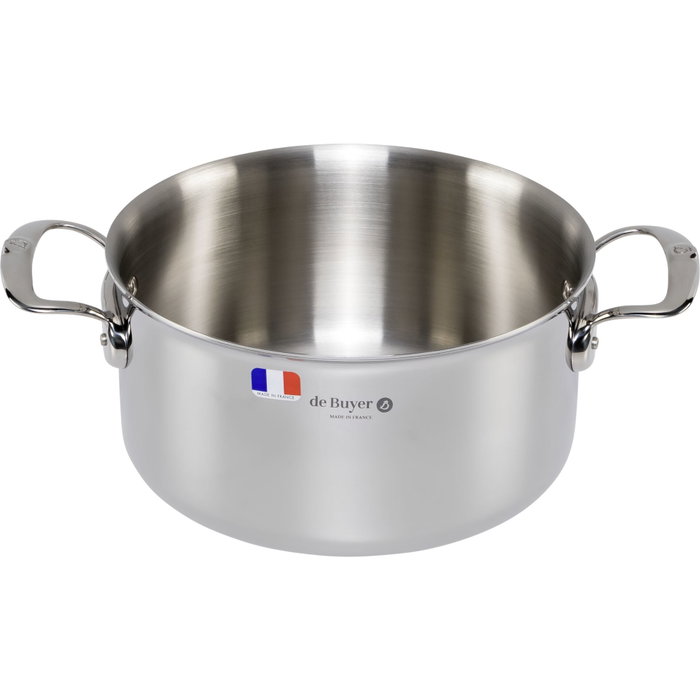 deBuyer Cocotte en acier inoxydable Affinity avec couvercle 24cm induction