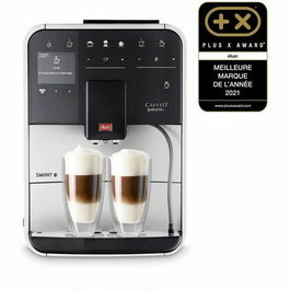 Melitta Barista T Smart - Machine à café automatique avec broyeur connectée, argent, sans réservoir à lait, 18 boissons, double réservoir à grains, Quiet Mark