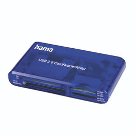 Hama Lecteur de cartes USB 2.0 Multi 35 en 1, bleu