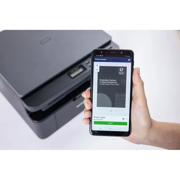 Brother DCP-L1640W - Imprimante multifonction laser monochrome 3 en 1 - WiFi et WiFi Direct - Impression jusqu'à 20 ppm en A4