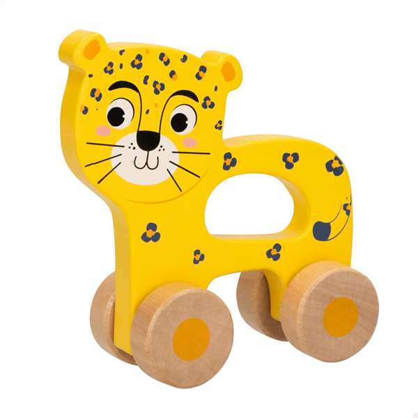 Color Baby - Jouet à tirer en bois animaux, jouet d'éveil à bascule, 13 x 5 x 12,5 cm - Modèles assortis Color Baby - Jouet à tirer en bois animaux, jouet d'éveil à bascule, 13 x 5 x 12,5 cm - Modèles assortis