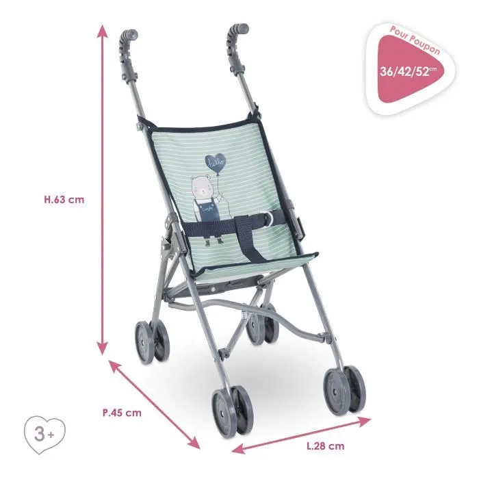 Corolle Poussette Canne Modèle Sauge - Légère et Pliable - Pour Enfants dès 3 ans (36 à 52 cm) Corolle Poussette Canne Modèle Sauge - Légère et Pliable - Pour Enfants dès 3 ans (36 à 52 cm)