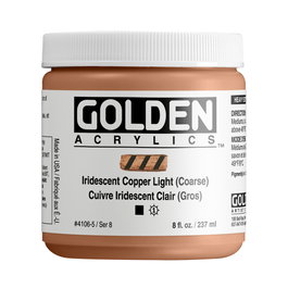 Golden Peinture acrylique Heavy Body Cuivre clair irisé (Texture épaisse) 237 ml