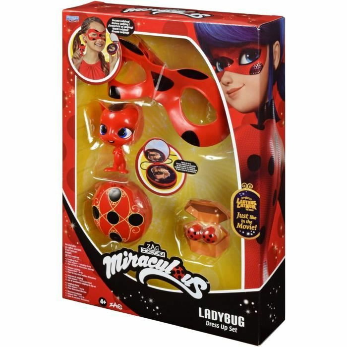 Bandai Set de transformation Miraculous Ladybug - Masque, Yoyo Miroir, Boucles d'oreilles et Tikki