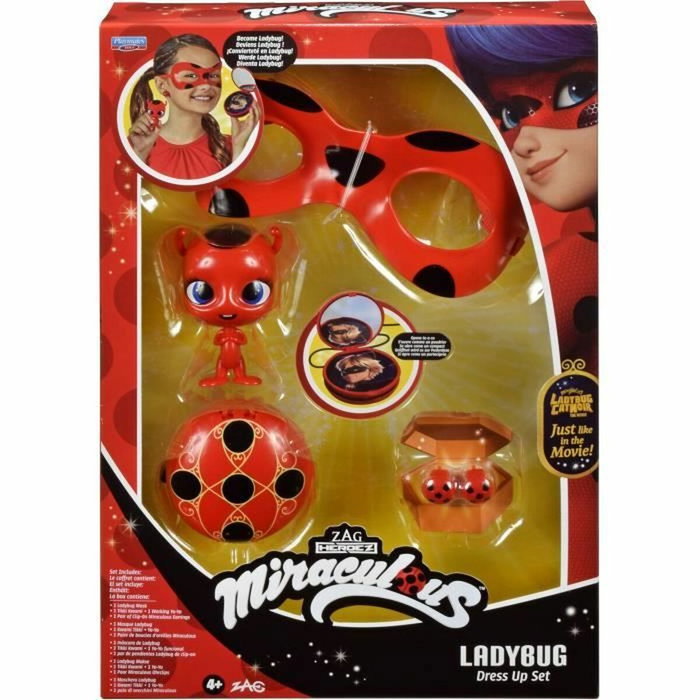 Bandai Set de transformation Miraculous Ladybug - Masque, Yoyo Miroir, Boucles d'oreilles et Tikki
