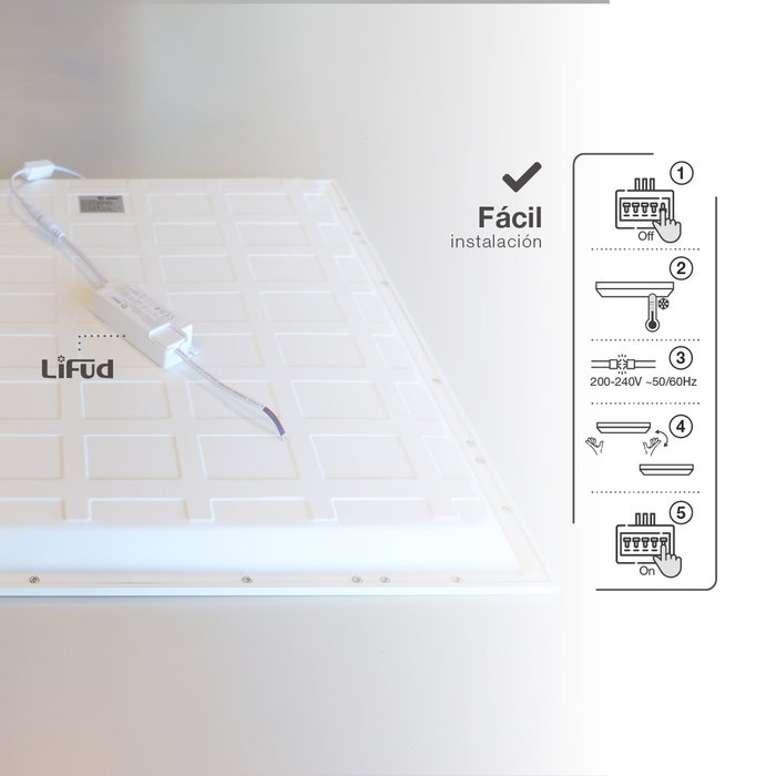 GSC Evolution Panneau LED encastrable Gilé 40W 59,5x59,5cm