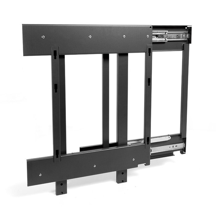 MENAGE CONFORT NOVA FLAT, Étagère d'angle extractible, Finition anthracite, Acier peint, Fermeture amortie, Rangement cuisine