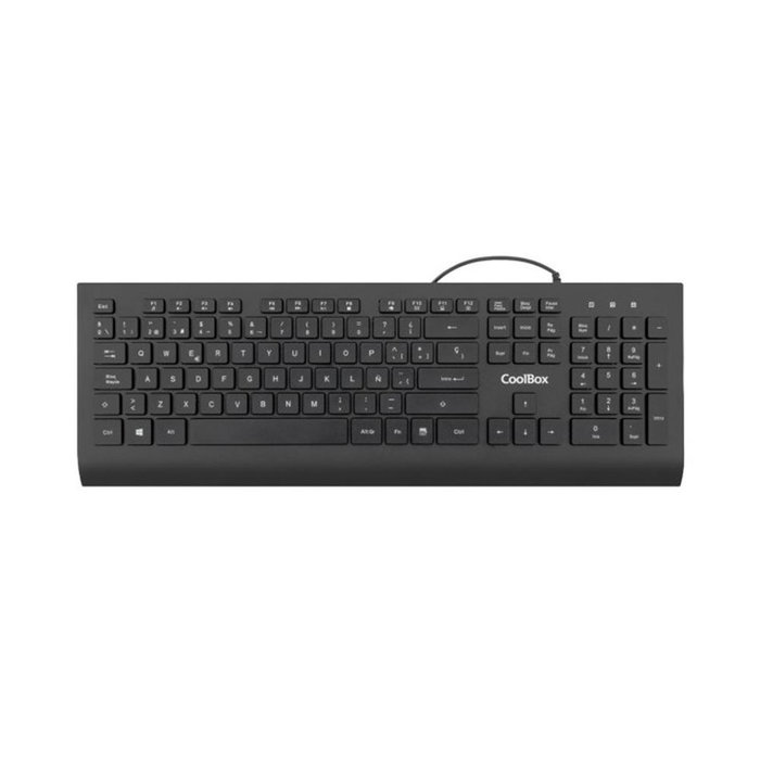 Coolbox FlatPro Clavier USB Noir avec Pavé Numérique Coolbox FlatPro Clavier USB Noir avec Pavé Numérique