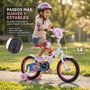Huffy Bicyclette pour Enfants Minnie 14" avec Roues Stabilisatrices - Vélo Fille 4 à 6 Ans - Modèle Espagnol