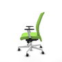 Piqueras Y Crespo Chaise de bureau Albacete confidente, mécanisme Synchro, Pistache, Base blanche, Roues 65mm