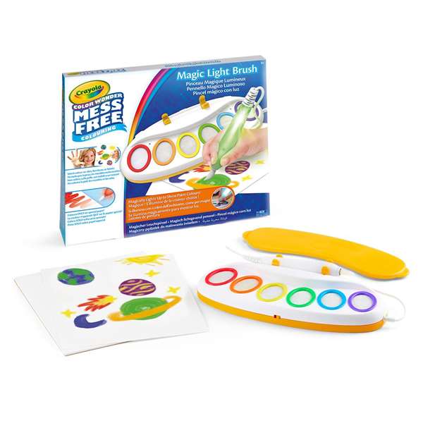 Crayola Pinceau Magique Luminosité - Color Wonder Coloriage sans Taches - Jouet créatif 28,5x33x7,3 cm - Fonctionne avec 3 piles AA Crayola Pinceau Magique Luminosité - Color Wonder Coloriage sans Taches - Jouet créatif 28,5x33x7,3 cm - Fonctionne avec 3 piles AA