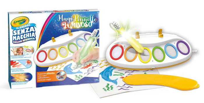 Crayola Pinceau Magique Luminosité - Color Wonder Coloriage sans Taches - Jouet créatif 28,5x33x7,3 cm - Fonctionne avec 3 piles AA Crayola Pinceau Magique Luminosité - Color Wonder Coloriage sans Taches - Jouet créatif 28,5x33x7,3 cm - Fonctionne avec 3 piles AA