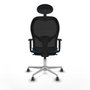 Piqueras y Crespo Chaise de Bureau avec Appui-tête 1D086G1 Bleu clair