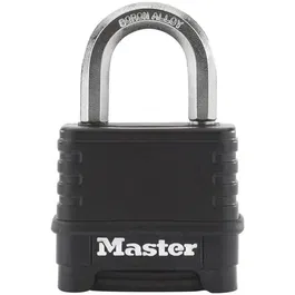 Master Lock Cadenas à combinaison Excell Zinc 57 mm Noir M178EURD - Cadenas à coffre en acier