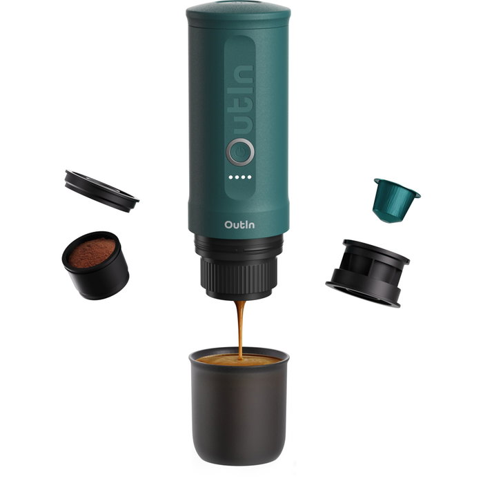 Outin Cafetière Portable OUTINTEAL Turquoise Acier inoxydable 80 ml