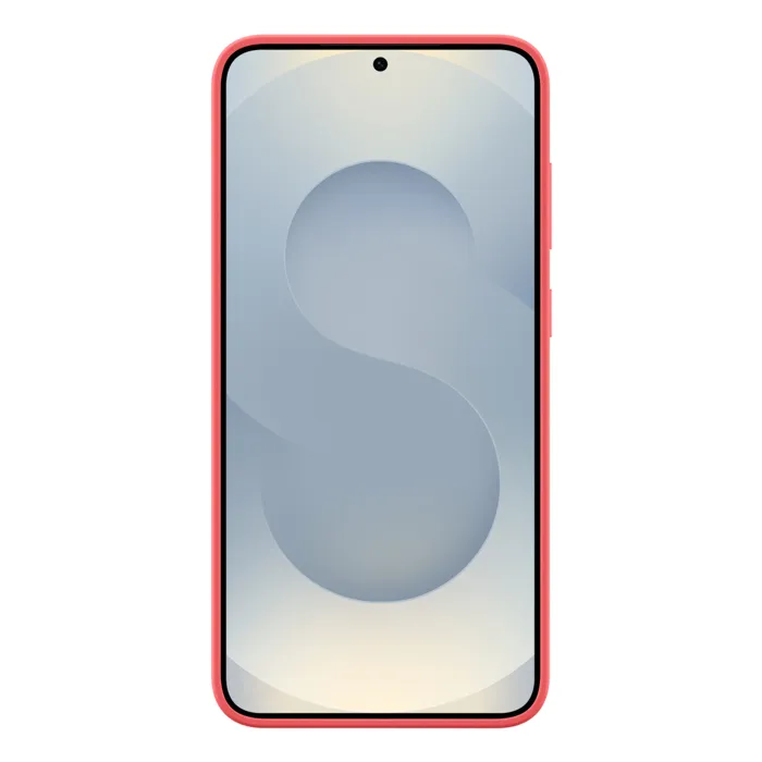 Samsung - Coque Protection Silicone Souple Galaxy S25 Plus - Rouge - Compatible Charge Sans Fil Qi - Design Mat Soft Touch