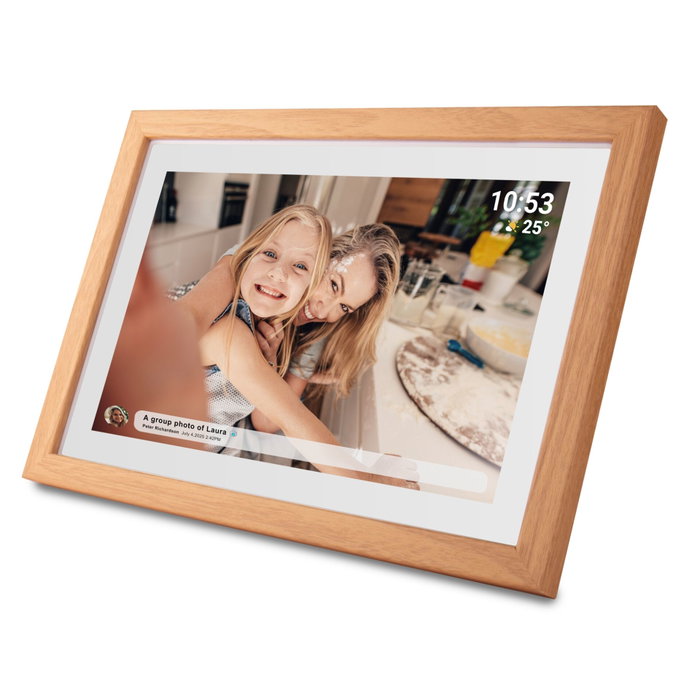 Denver Frameo PFF-1040LW Cadre Photo Numérique 25,4cm 16GB Bois Clair