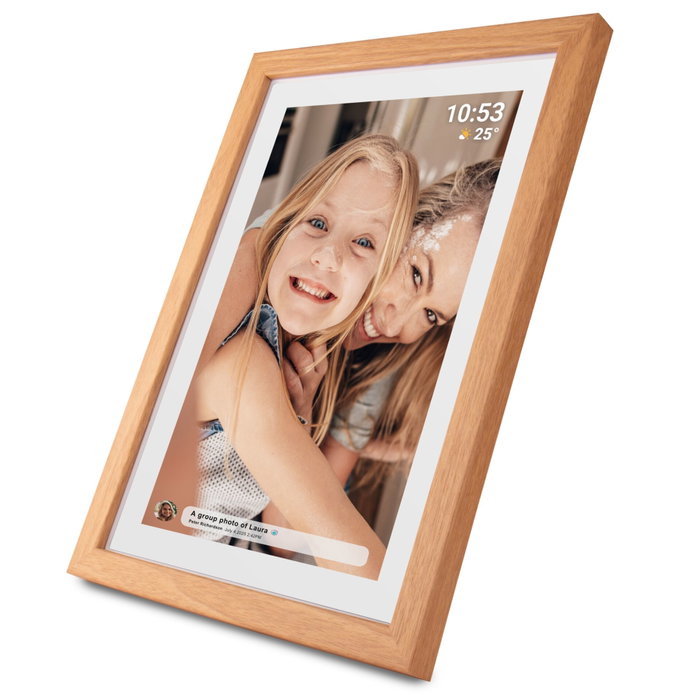 Denver Frameo PFF-1040LW Cadre Photo Numérique 25,4cm 16GB Bois Clair