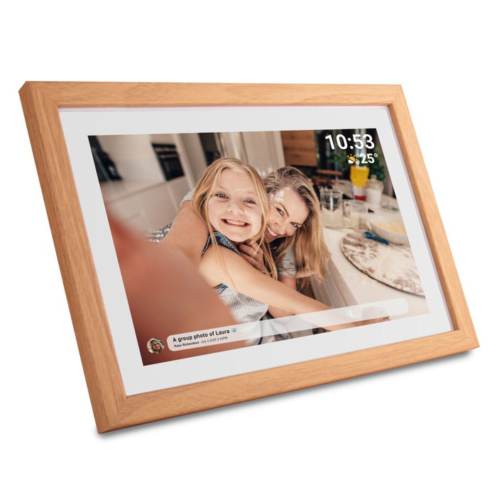 Denver Frameo PFF-1040LW Cadre Photo Numérique 25,4cm 16GB Bois Clair