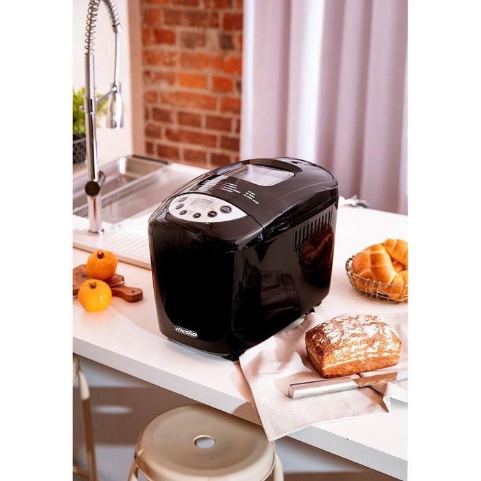 Mesko MS 6022 Panificatrice 850 W, 15 programmes, Noir, Bol amovible, Agitateur double Mesko MS 6022 Panificatrice 850 W, 15 programmes, Noir, Bol amovible, Agitateur double
