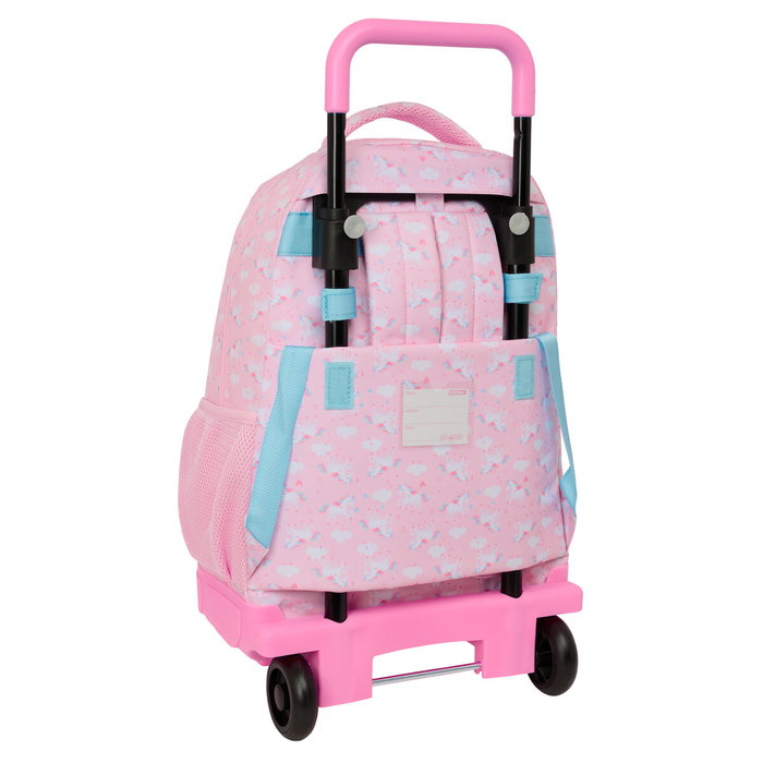 Cartable à roulettes Glow Lab Rose 33 x 45 x 22 cm