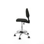 PIQUERAS Y CRESPO Tabouret Isso Asynchrone Tissu Noir Structure chromée