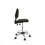 PIQUERAS Y CRESPO Tabouret Isso Asynchrone Tissu Noir Structure chromée