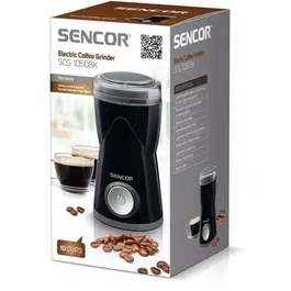 Sencor SCG 1050BK Moulin à Café Électrique 150 W - Capacité 50 g - Finesse Réglable pour Café, Noix, Herbes - Noir