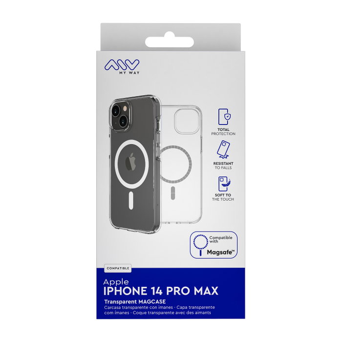Myway Carcasa MagSafe pour Apple iPhone 14 Pro Max, Protection avec Charge Sans Fil 15W