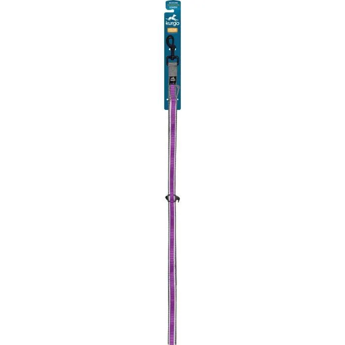 KURGO QUANTUM - Laisse polyvalente mains libres 6 en 1 - Ajustable 120 a 180 cm - Pour chien de petite taille - Violet