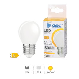 GSC Evolution Ampoule LED sphérique Série Cristal 6W E27 4000K